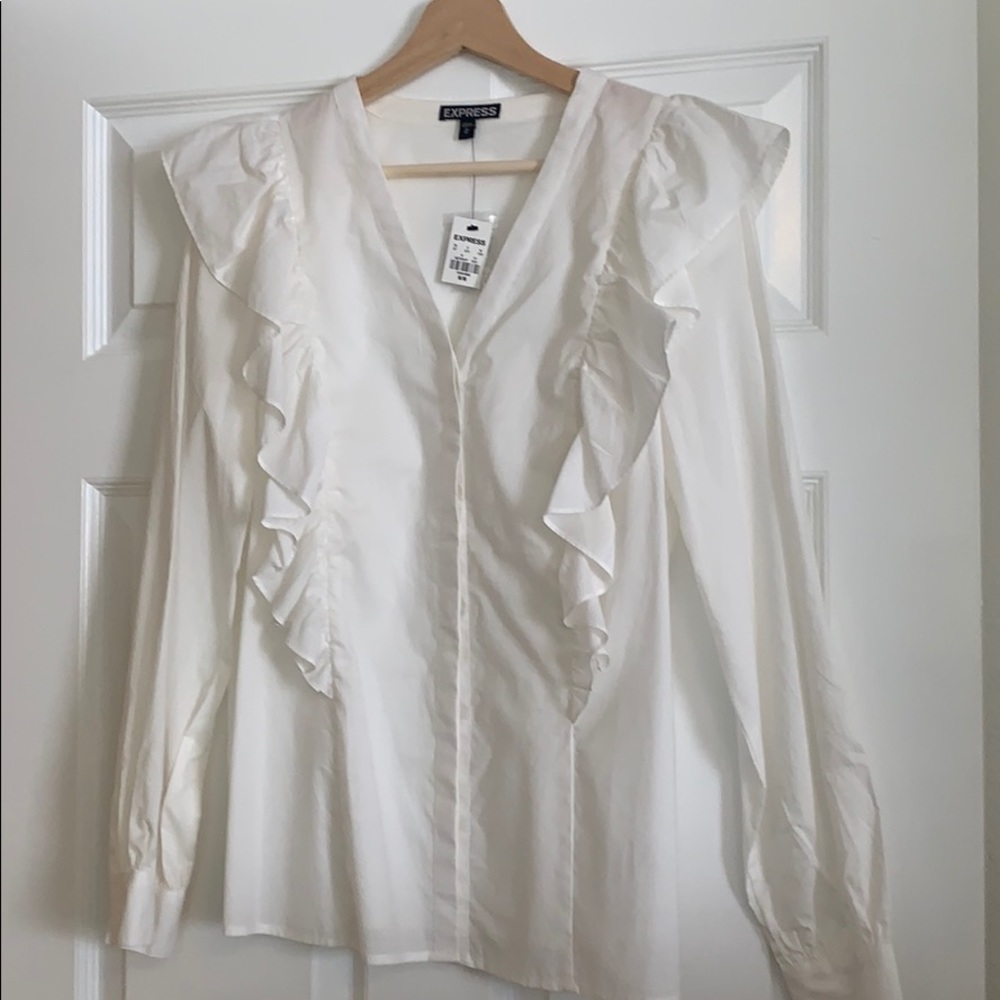 Express Ruffle Front/Back Blouse